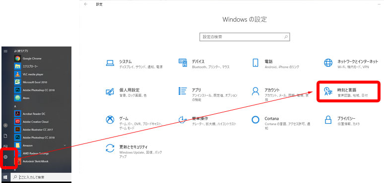 Google日本語入力がキーボード設定になっているか確認