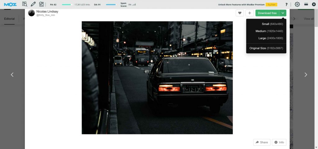 ・unsplashの使い方
