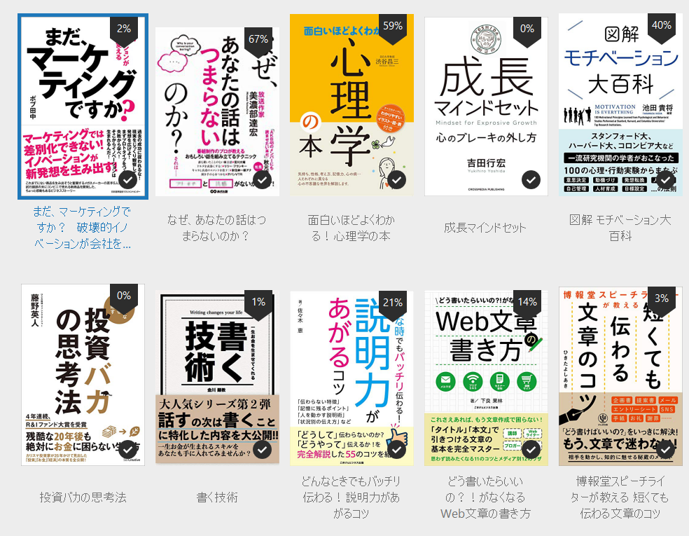 私の最近読書の本一部