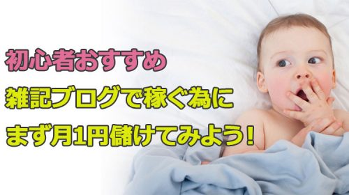 雑記ブログで稼ぐ為にまず月1円儲けてみよう！超初心者に圧倒的おすすめ