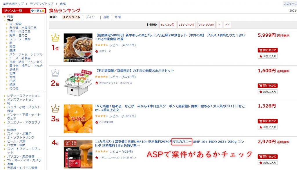 以上で売れている商品を見つけることができました。