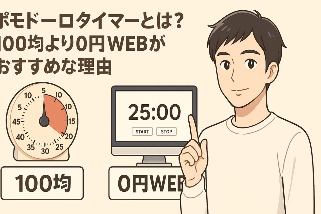 ポモドーロタイマーが100均より0円WEBがおすすめな理由