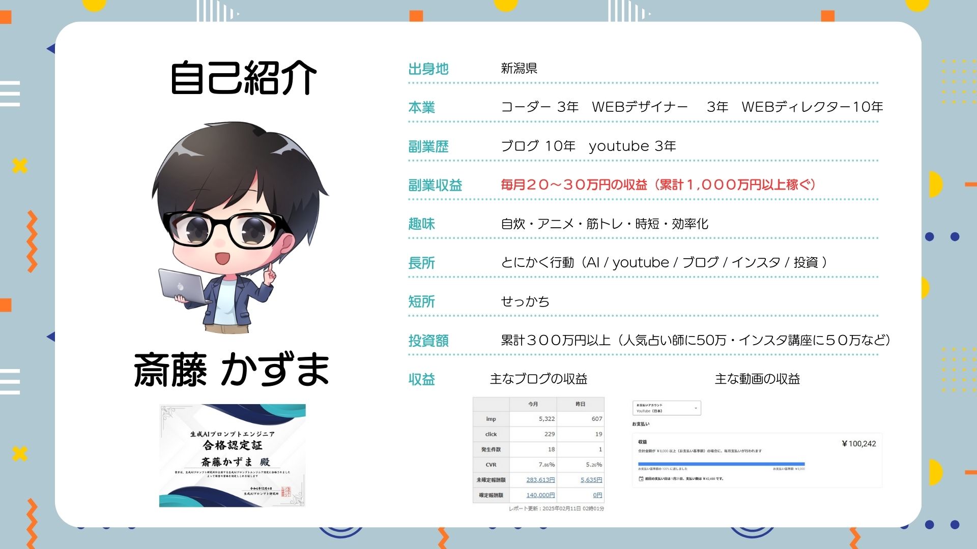 プロフィール~生成AIで稼ぐ男~