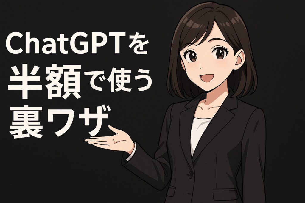 半額】ChatGPT Plusを安く使う方法｜裏ワザ - ゼロからAI副業